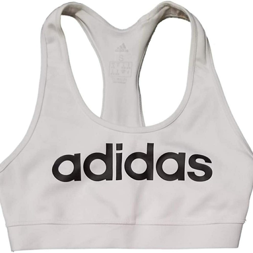 Adidas sports bra white
